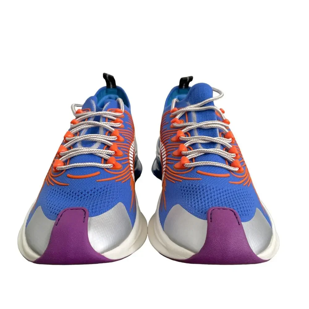 GUCCI Men's Run Sneaker Low Top Blue White Orange 680893 Size 11 US 11.5 NEW